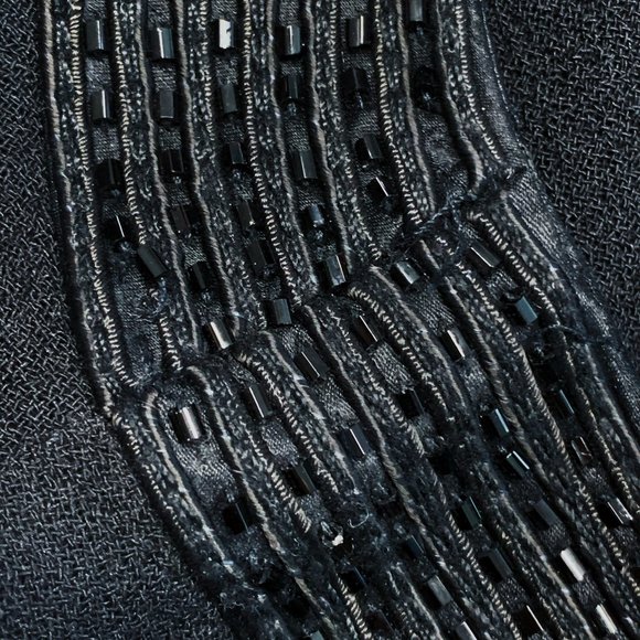 Carmen Marc Valvo Black Sleeveless Sheath Dress - Picture 6 of 8